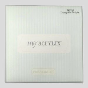 Close To My Heart My Acrylix Stamp Set Thoughtful Scripts B1191 Thank You Hello